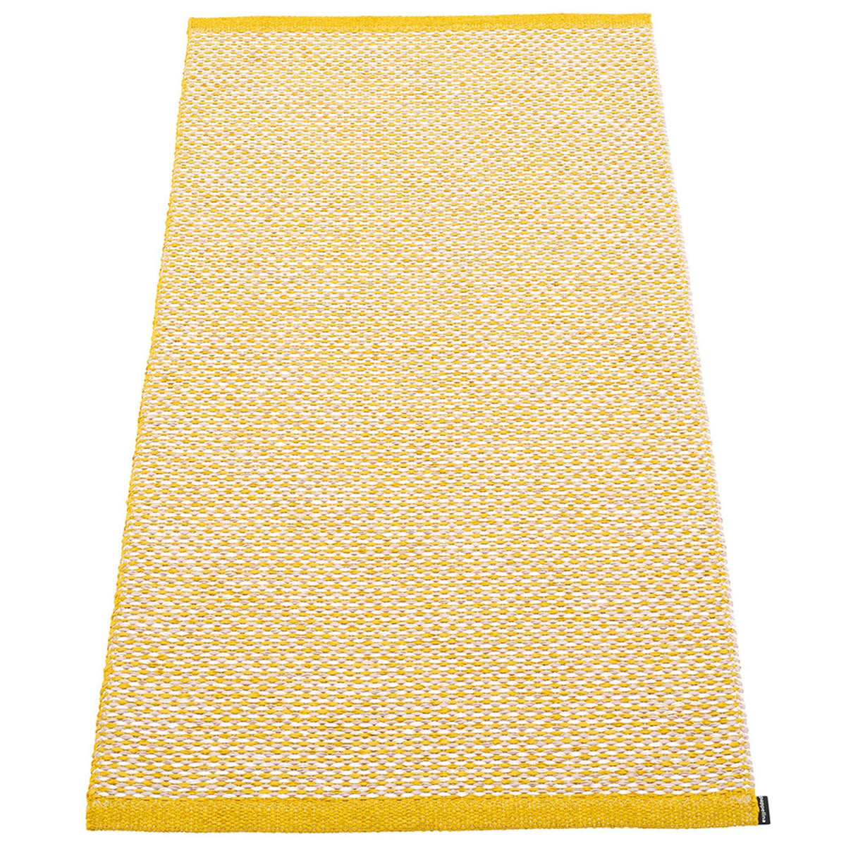 Pappelina Effi gulvtæppe i mustard, vævet plast, 70 x 200 cm