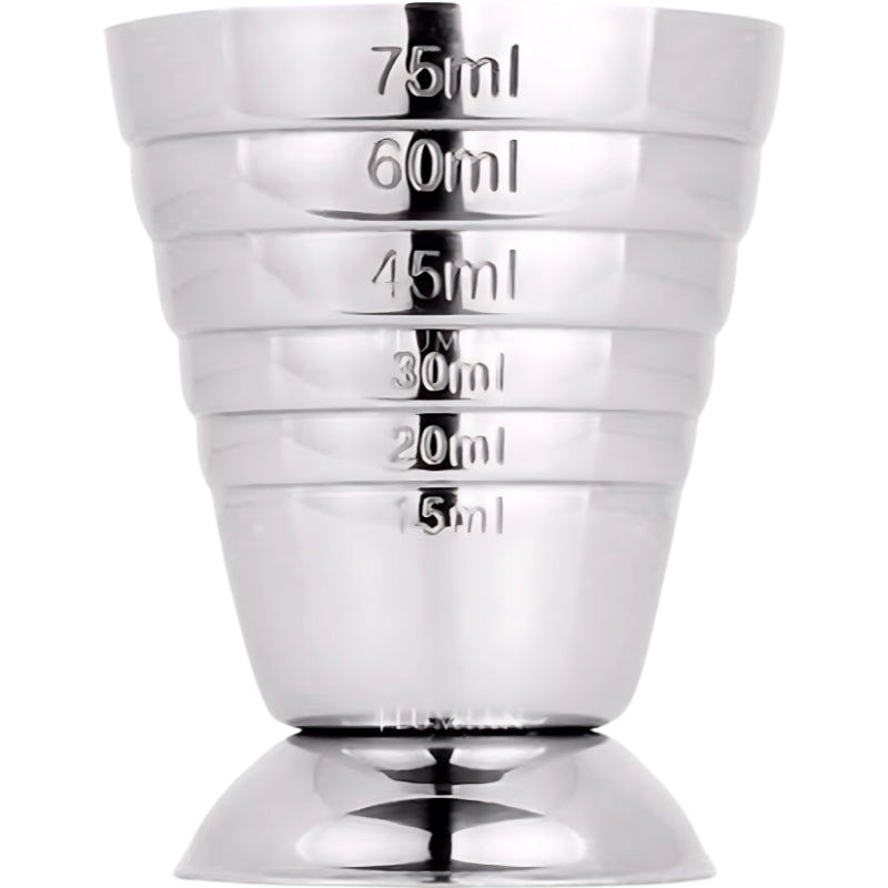 Multilevel jigger i rustfrit stål fra Barprofessional, 15/75 ml