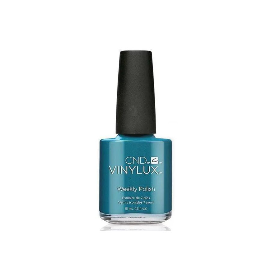 Flaske CND Vinylux ugelak i den dybe blågrønne nuance Viridian Veil #255