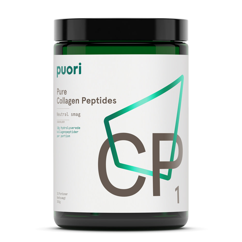 Pose med Puori CP1 Pure Collagen Peptides kollagenpulver, 300 g