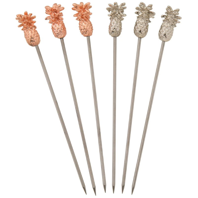 Se Barprofessional Cocktailpicks Stål Pineapple 6 Stk ✔ Kæmpe udvalg i Barprofessional - Køb online på udsalg og tilbud lige nu ✔ Billig fragt og hurtig levering - Varenummer: Barlife-1420046 og 8718215105688 på lager - Udsalg på Barudstyr - Cocktailtilbehør - Drinkspynt Spar stort – op til 53% - Over 2.739 kendte mærker på stort udsalg