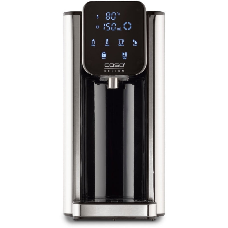 Caso HW660 varmtvandsdispenser i rustfrit stål med sort finish