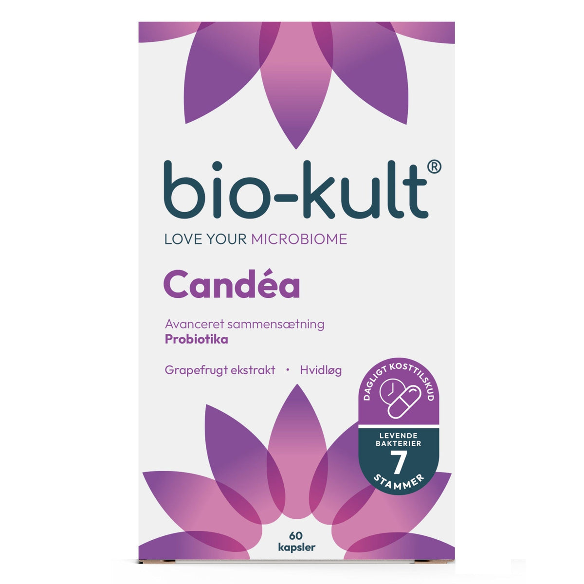 Bio-Kult Candéa probiotika med mælkesyrebakterier, pakke med 60 kapsler