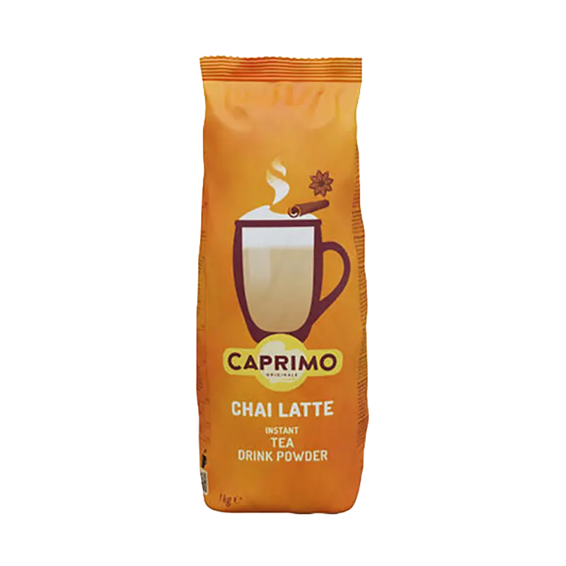Caprimo chai latte med fyldig konsistens og smag af krydderier og kanel