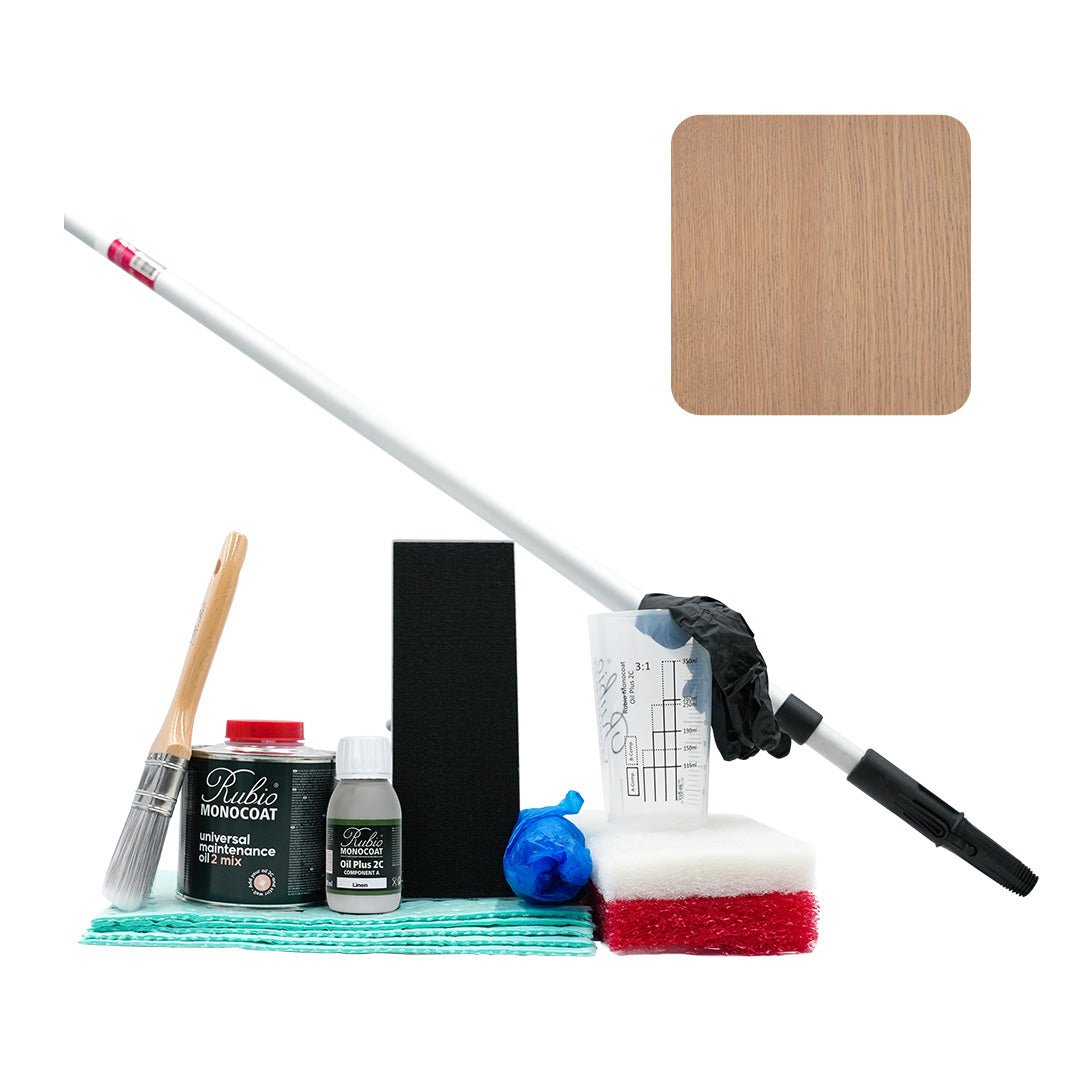 Rubio Monocoat Floor Care Bundle, vedligeholdelsespakke til oliebehandlet gulv i hjemmekontor