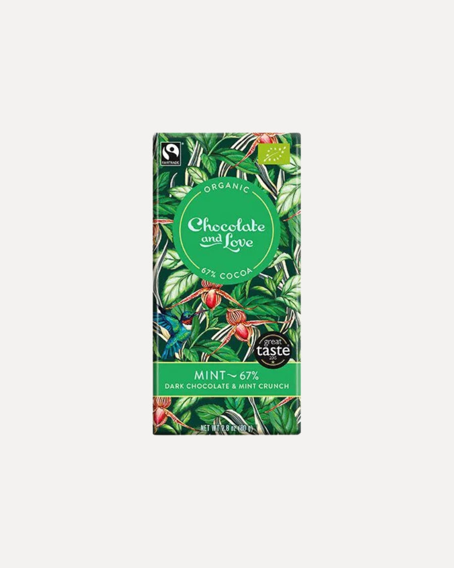 Chocolate and Love økologisk mint chokolade 67 %
