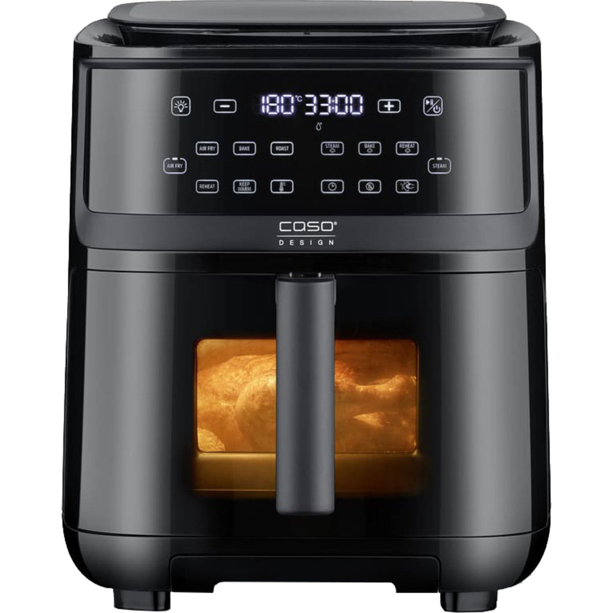Sort Caso 700 Steam & Airfryer med 7 liters kapacitet