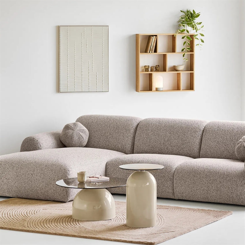 Nordic Design Skagen venstrevendt loungesofa i grå med 2 puder