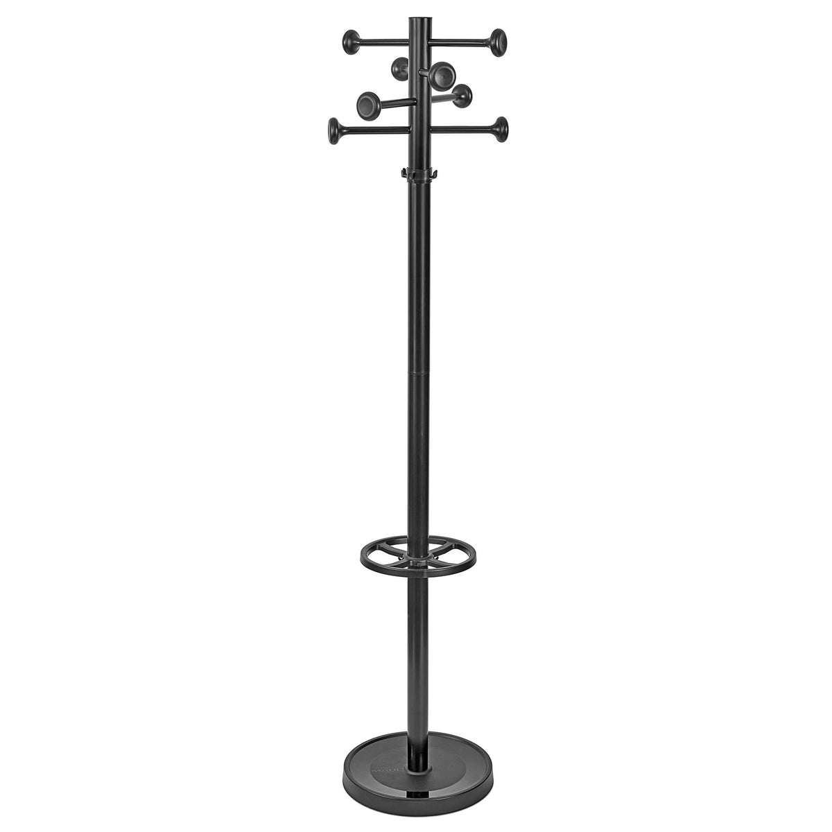 Sort stumtjener MAULgrando med 16 knager og integreret paraplyholder
