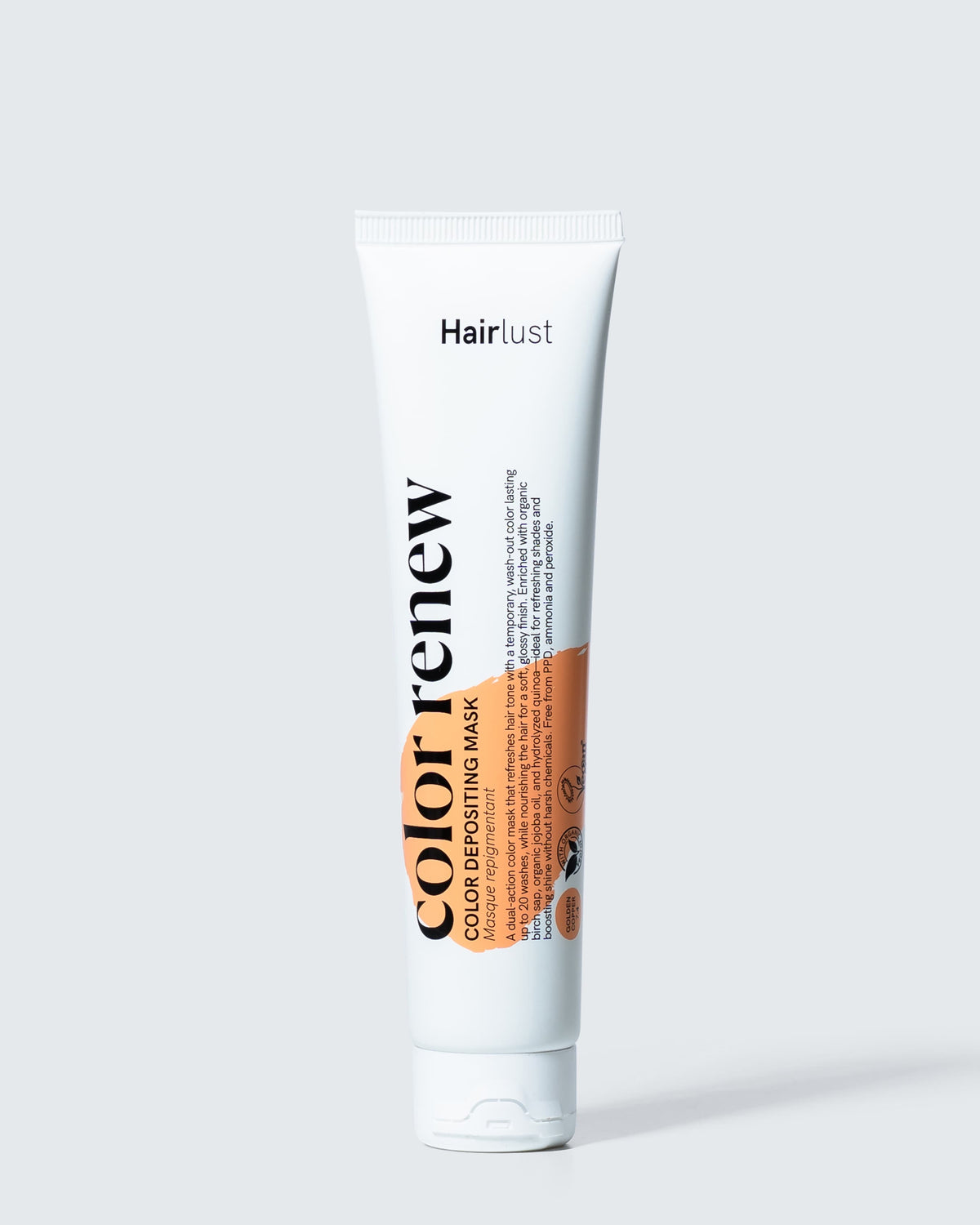 Hairlust Color Renew Color Depositing Mask i den kobberfarvede nuance Golden Copper