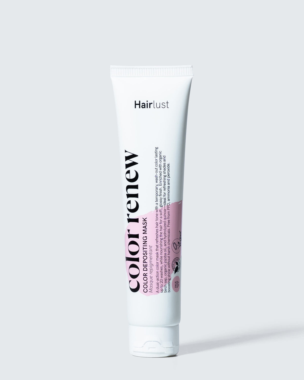 Hairlust Color Renew Color Depositing Mask i den pastel lyserøde nuance Pale Rose
