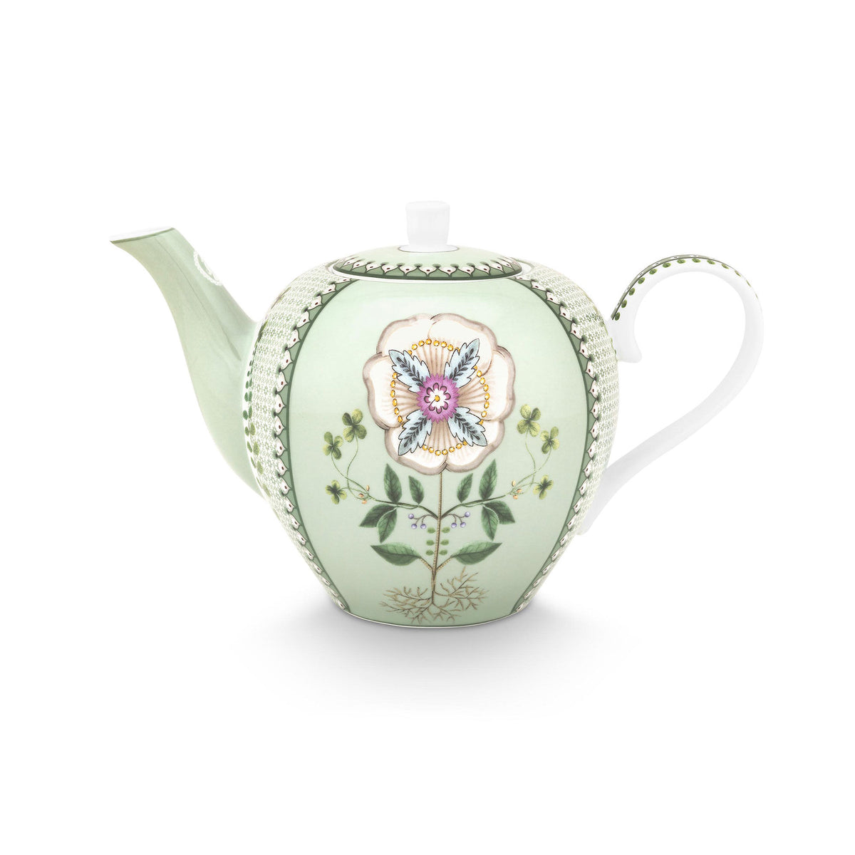PIP Studio Lily & Lotus Tiles tekande med blomstermotiv og gyldne detaljer