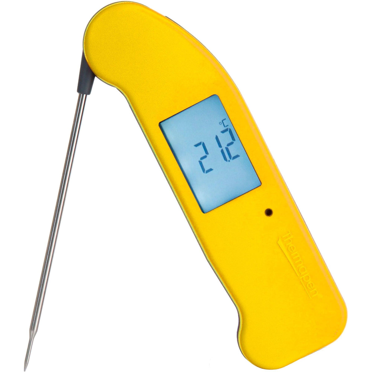 Gult Thermapen ONE termometer med oplyst display