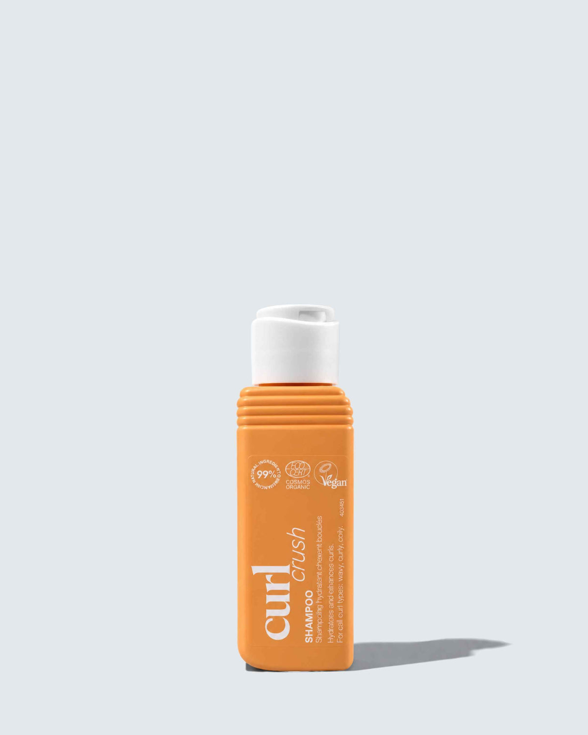 Lille flaske Hairlust Curl Crush shampoo i 75 ml til krøller