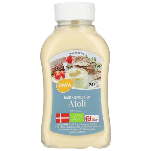 Dava økologisk aioli, pakning med 245 gram