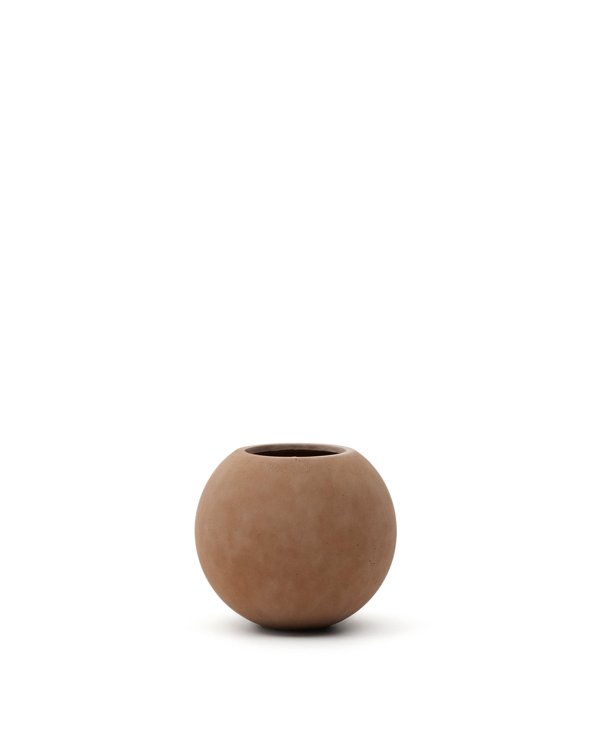 Kave Home Solna rund krukke i polycement med terracotta-effekt, Ø51 cm