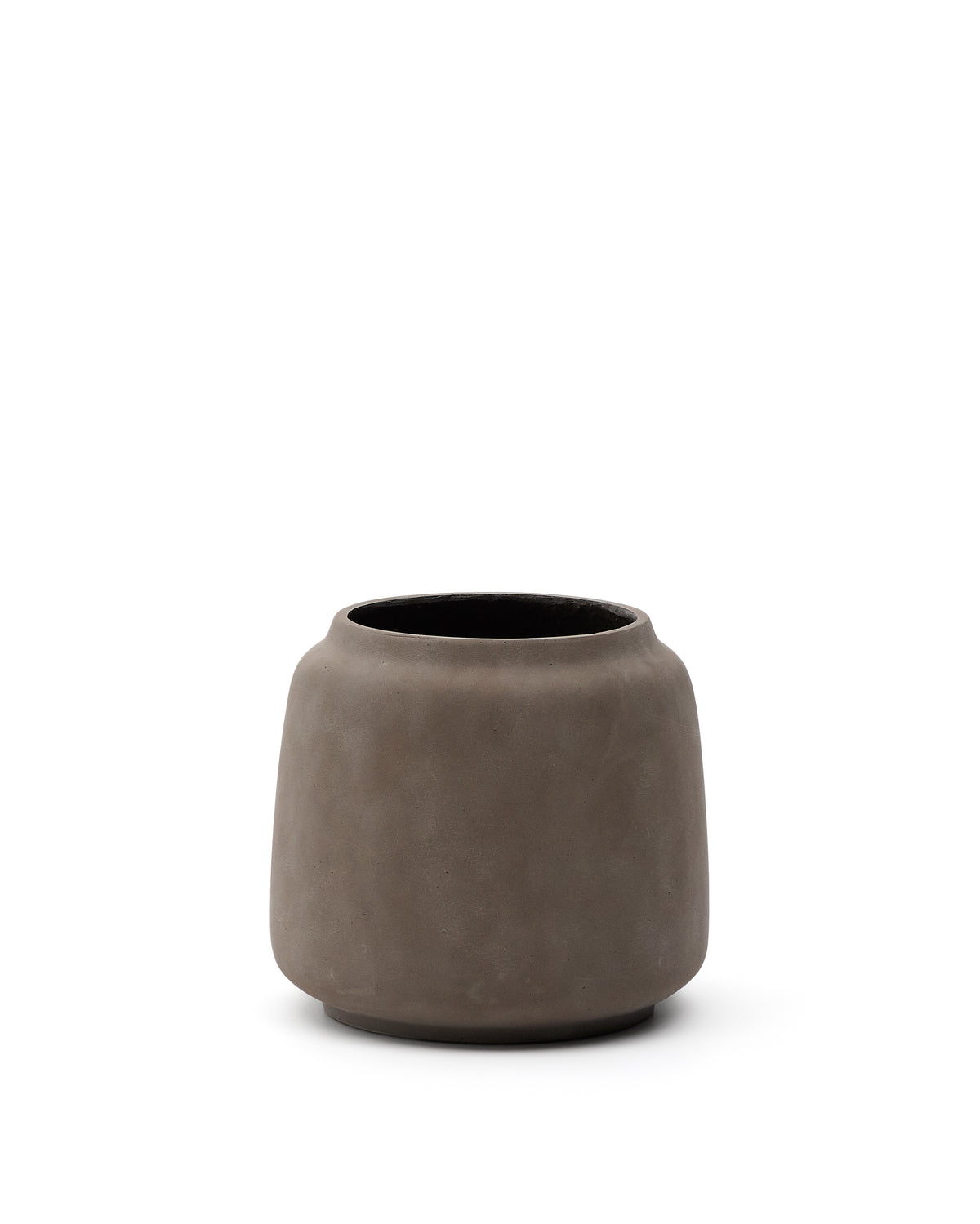 Kave Home Lira rund havekrukke i terracotta-effekt polycement, Ø53 cm