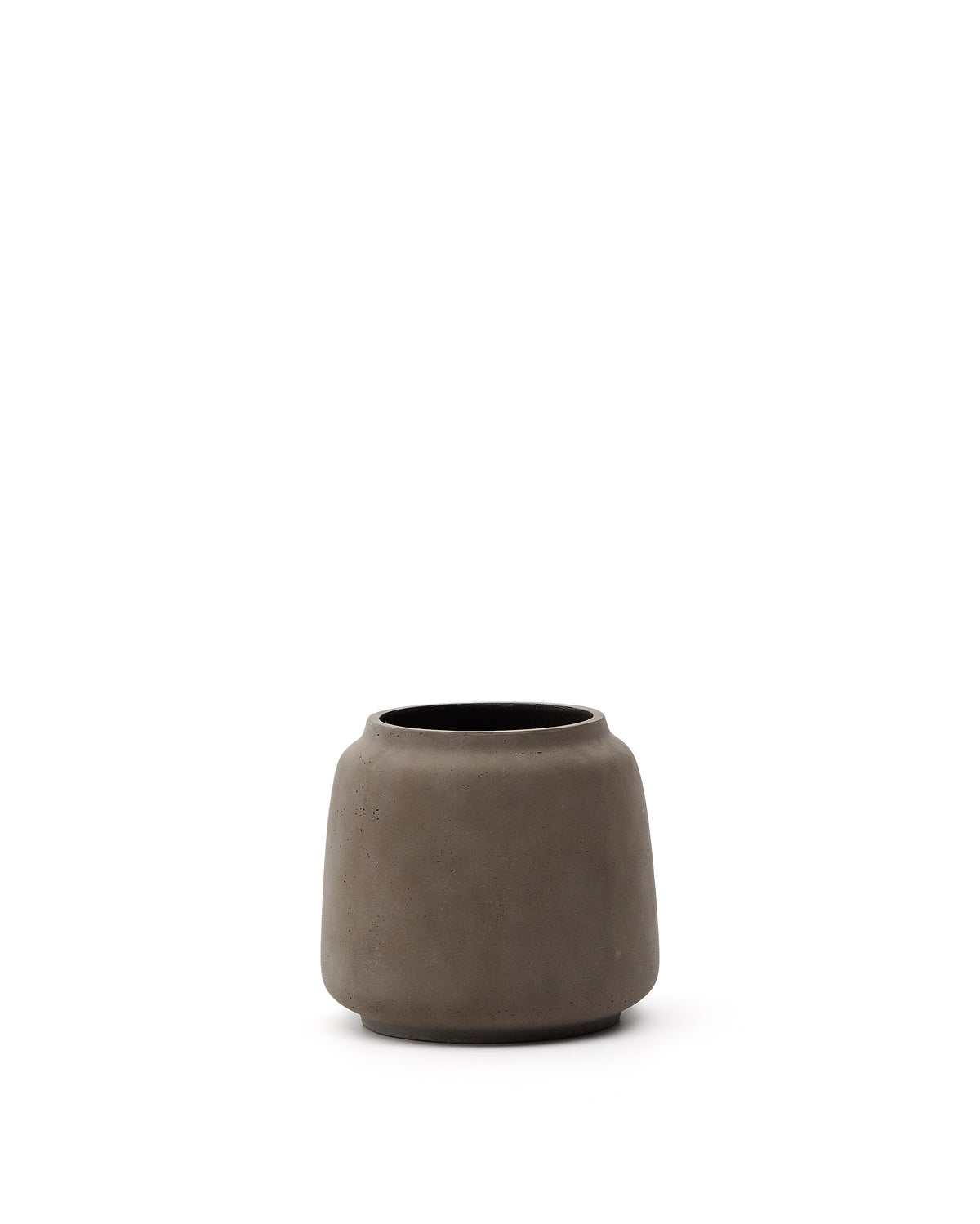 Kave Home Lira rund havekrukke i terracotta-effekt polycement, Ø40 cm