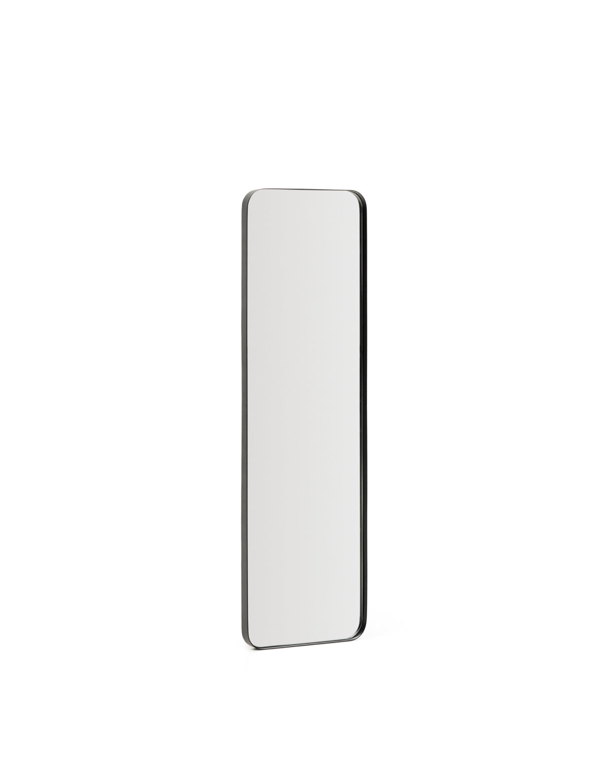 Kave Home Marco rektangulært vægspejl i spejlglas og sort metal, 55,5 x 150,5 cm