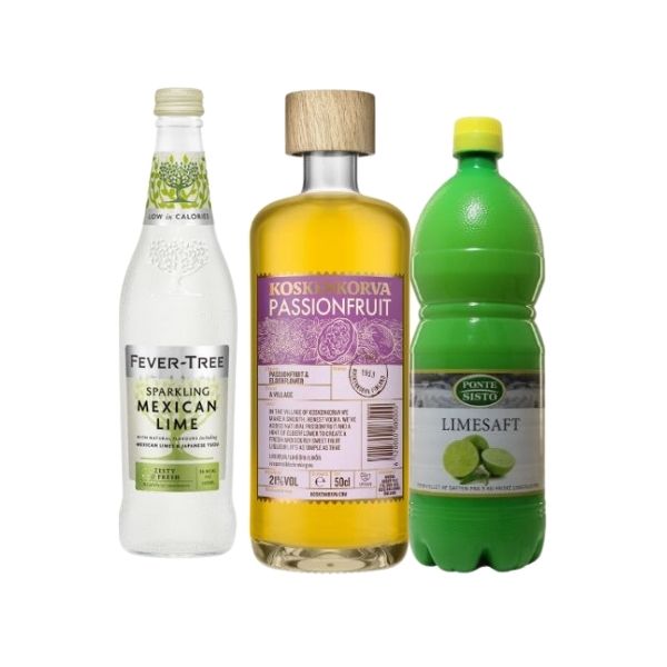 Passion Dream drinkspakke til cocktail med passionsfrugt og lime