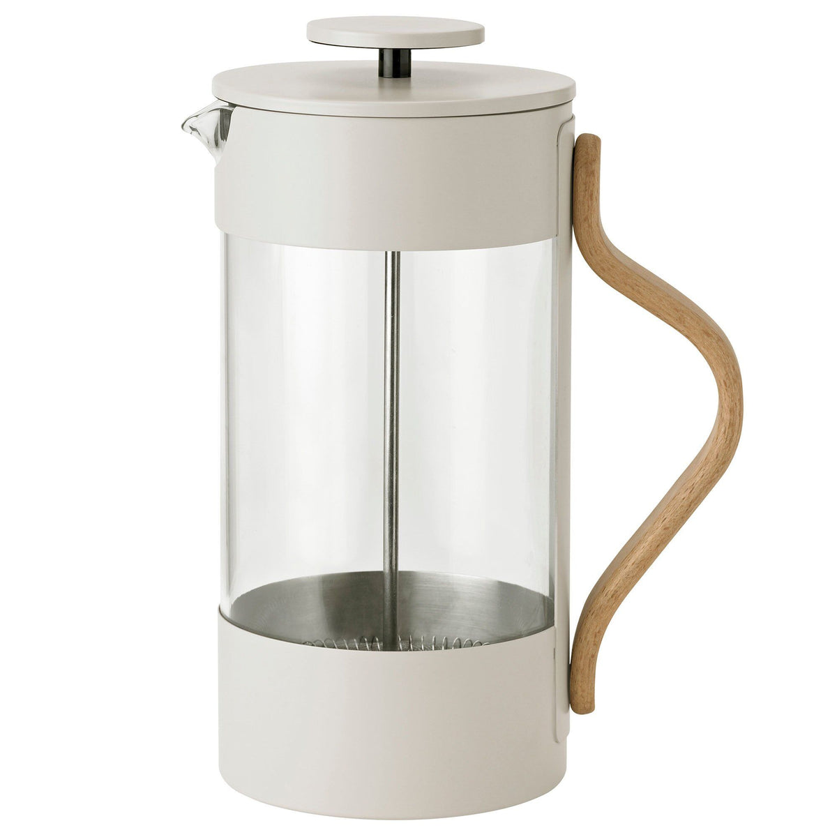 Stelton Emma stempelkande i farven sand, 1 liter med lakeret stålbeholder