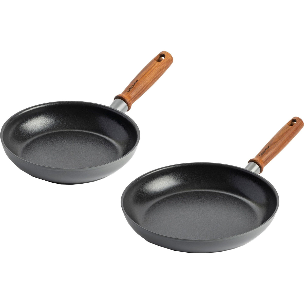 Greenpan Mayflower Pro stegepandesæt med 3 stegepander i aluminium