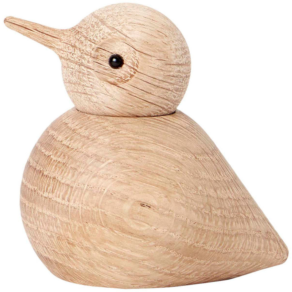 Lille Andersen Birdie træfigur fremstillet af egetræ