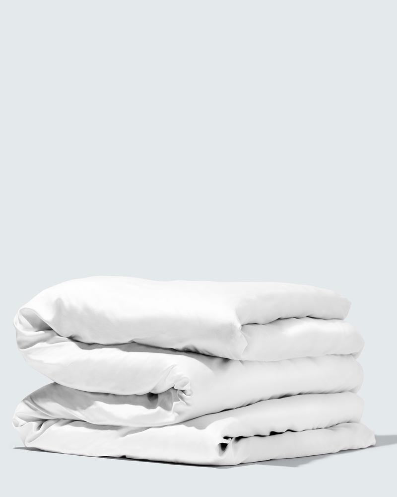 Lyst dynebetræk i bambus fra Hairlust, Silky Bamboo i Pearl White