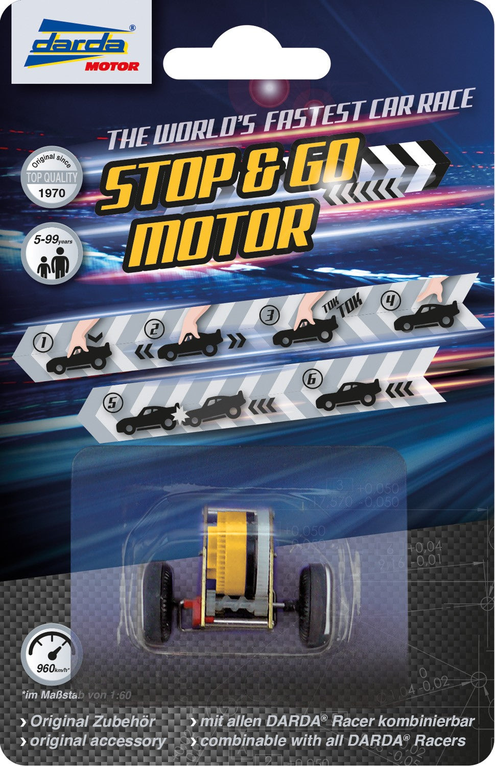 Darda Stop & Go motor, standardmotor til Darda-bilerne