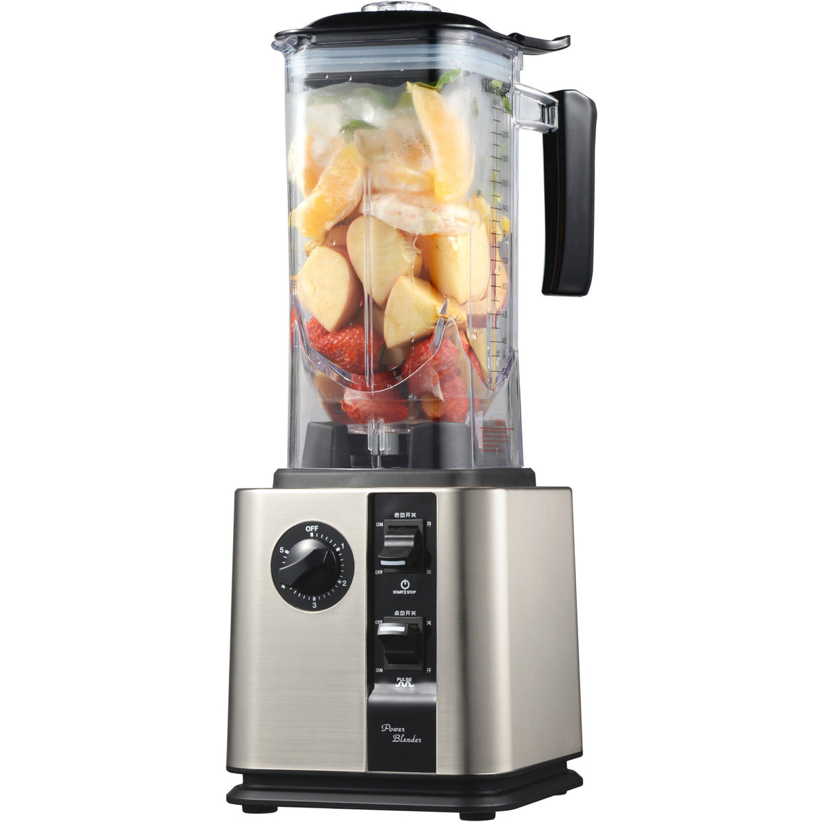 Raw Blender Fuel 1800 på 2,5 HP i sølvfarvet udførelse