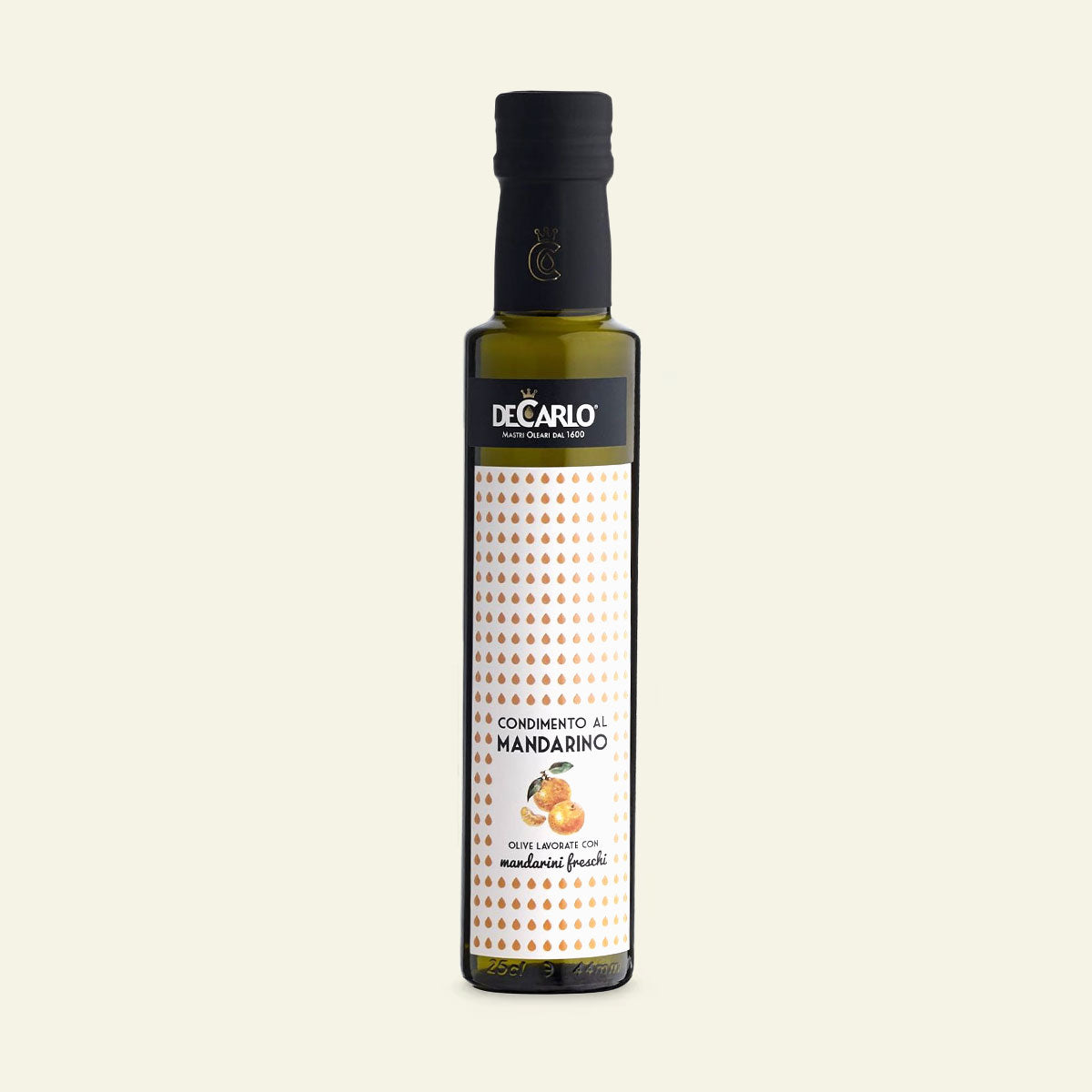 Flaske De Carlo ekstra jomfru olivenolie med mandarin