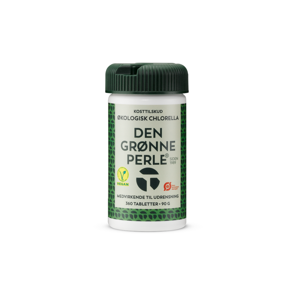 Pakning med økologisk chlorella fra Den Grønne Perle, 360 tabletter
