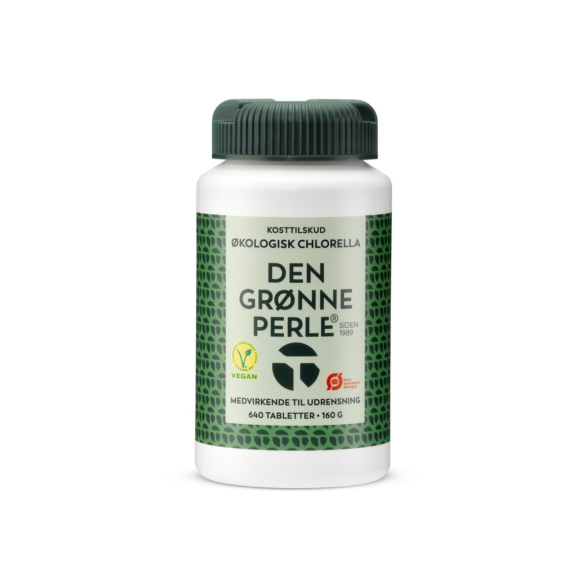 Pakning med økologisk chlorella fra Den Grønne Perle, 640 tabletter