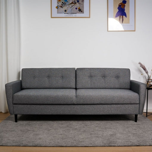 Grå Nordic Design München sovesofa med magasin i stof