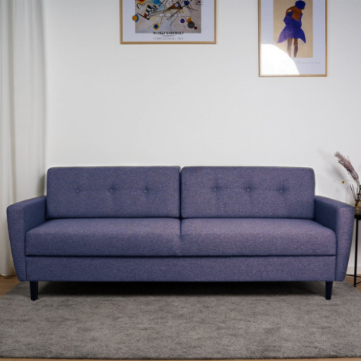 Nordic Design München sovesofa i blåt stof med magasin