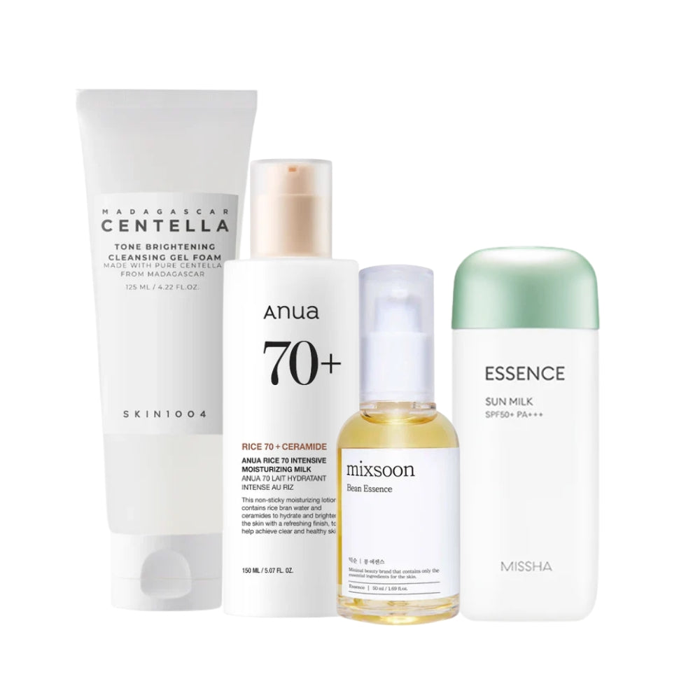 Sommerglød rutinen, K-beauty hudplejerutine med lette produkter til sommeren