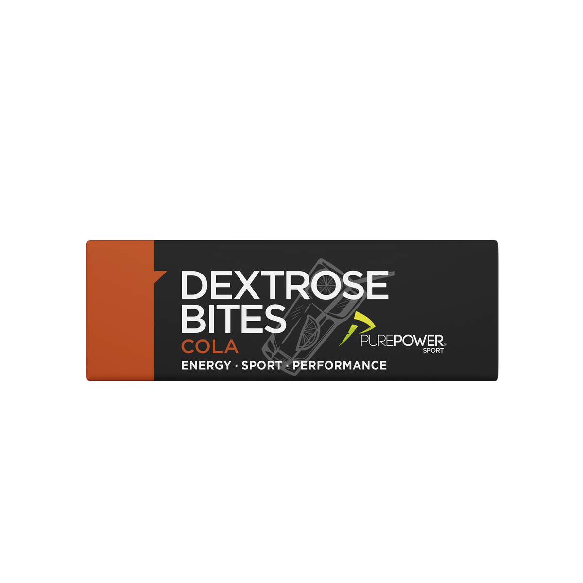 PurePower Dextrose Bites tabletter med cola-smag i lille pakke
