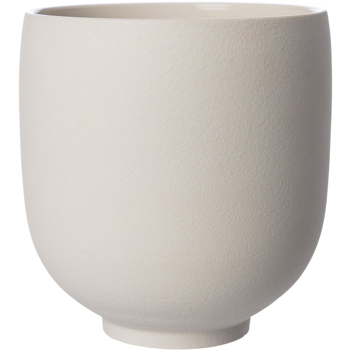 Naturhvid Ernst krukke i mat stentøj, 21 cm