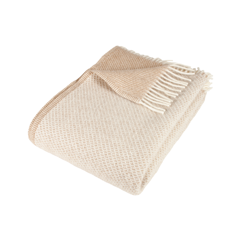 DIAMOND Latte uldplaid