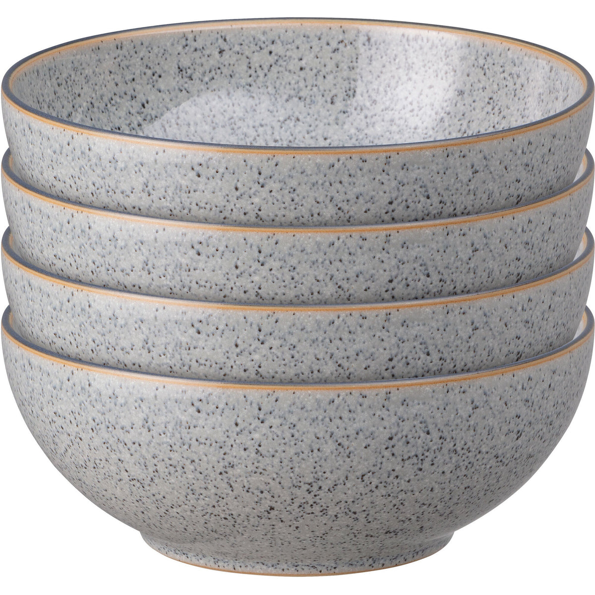 Fire grå Denby Studio Grey skåle på 17 cm