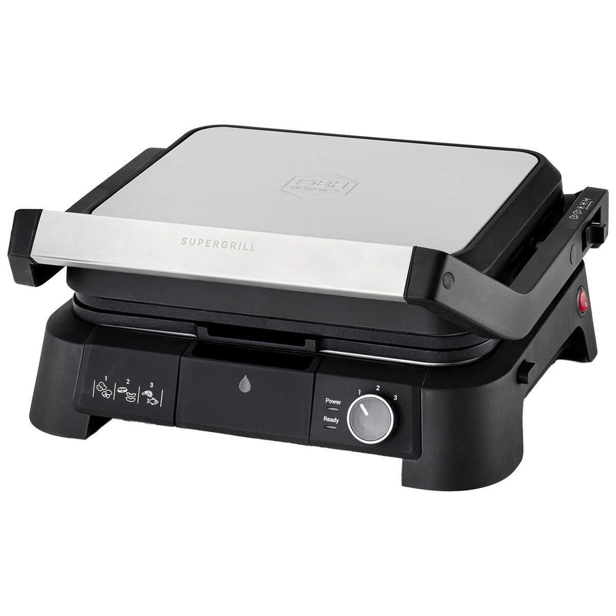 OBH Nordica SuperGrill 3in1 bordgrill i rustfrit stål