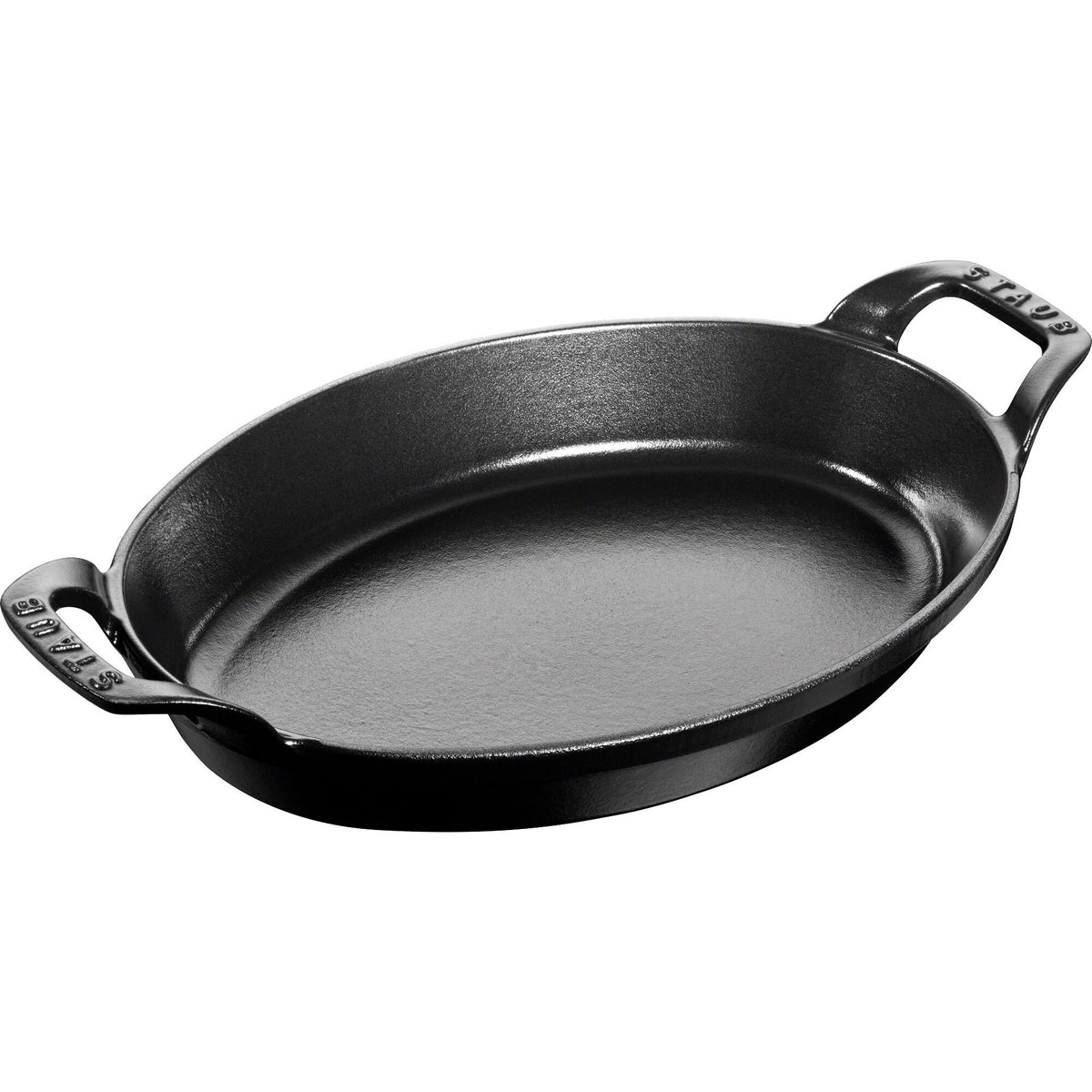 Staub La Cocotte ovalt ovnfast fad i sort støbejern, 28 cm, 1,6 liter