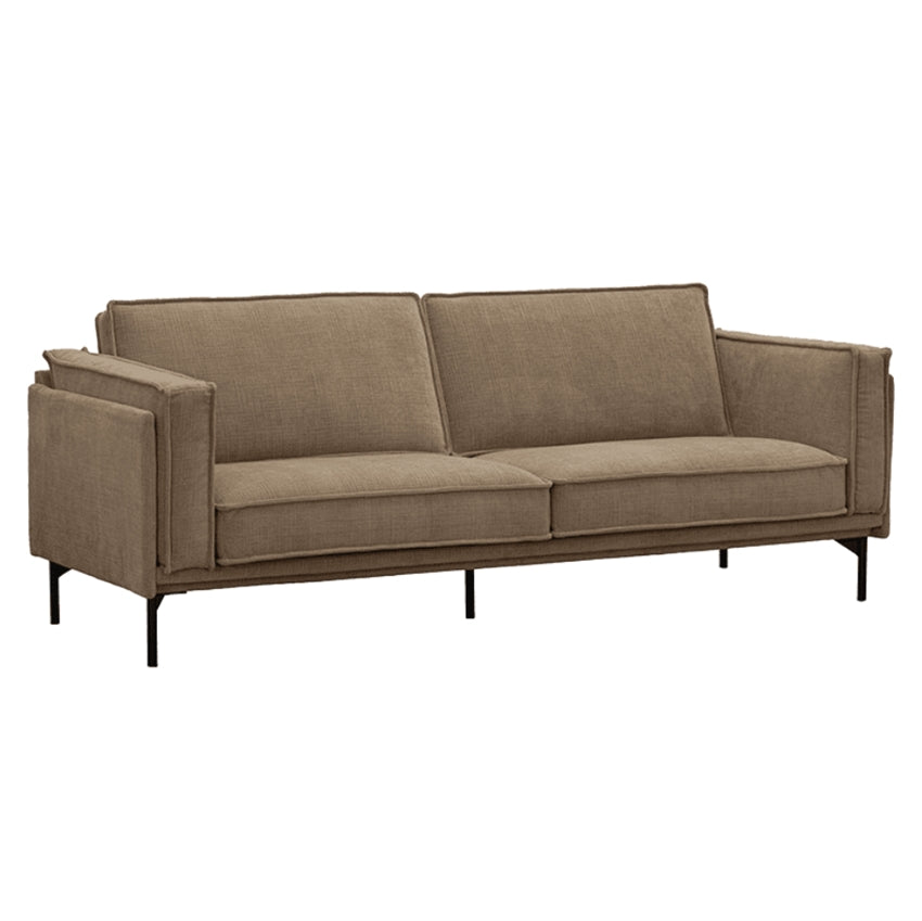 Nordic Design Milano brun 3-personers sofa med tilhørende puf