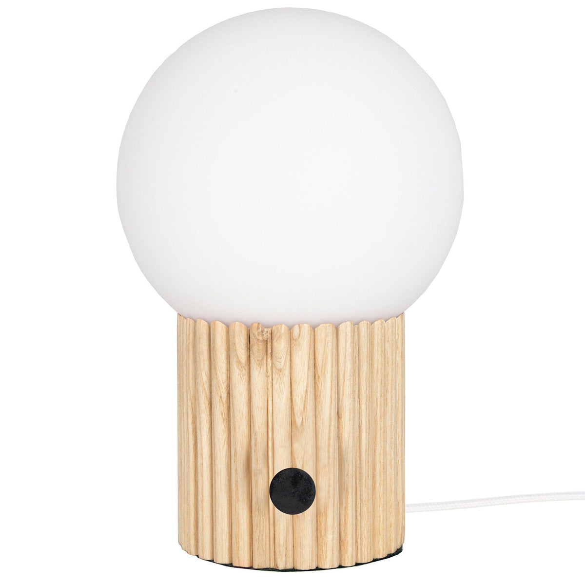 Globen Lighting Hubble bordlampe i naturfarve, 22 cm høj, med enkelt design