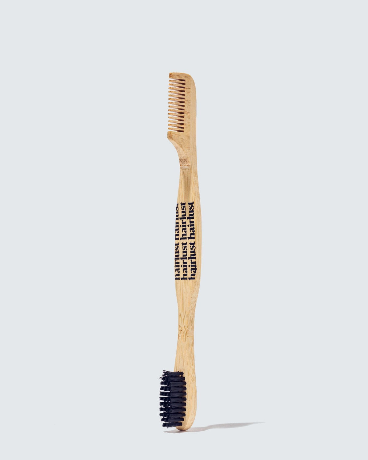 Hairlust Dual-Edge Brush, 2-i-1 stylingbørste i bambus til babyhår og hårlinje