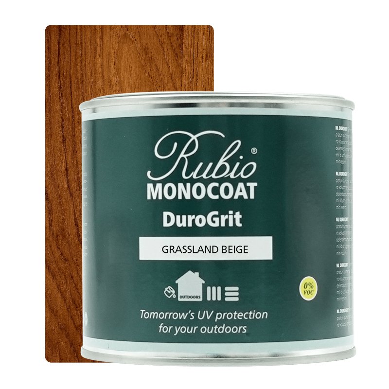 Rubio Monocoat DuroGrit udendørs træolie i Grassland Beige, 0,5 L