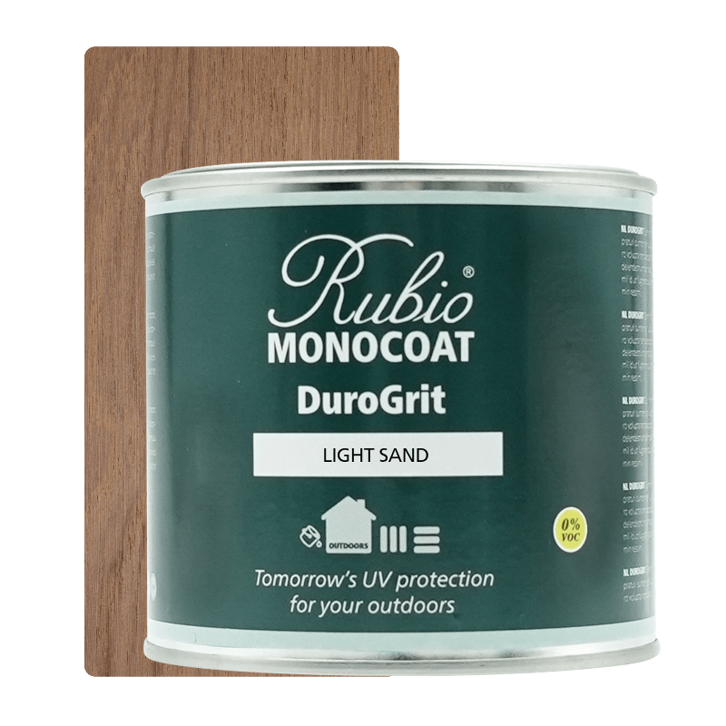 Rubio Monocoat DuroGrit udendørs træolie i farven Light Sand, 0,5 liter