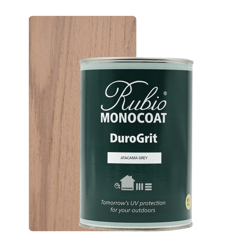 Rubio Monocoat DuroGrit udendørs træolie i farven Atacama Grey, 1 liter