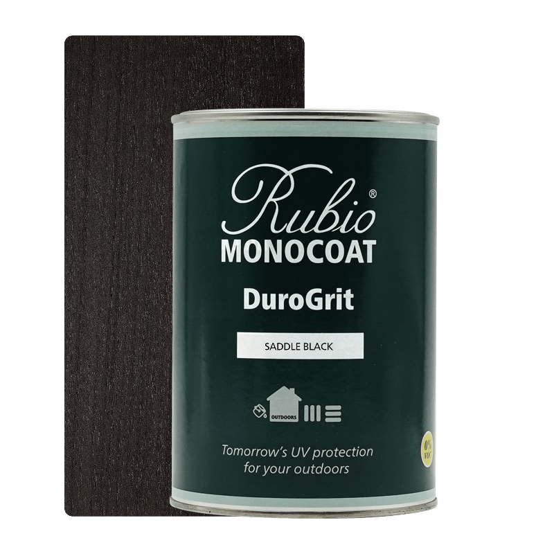 Rubio Monocoat DuroGrit udendørs træolie i farven Saddle Black, 1 L