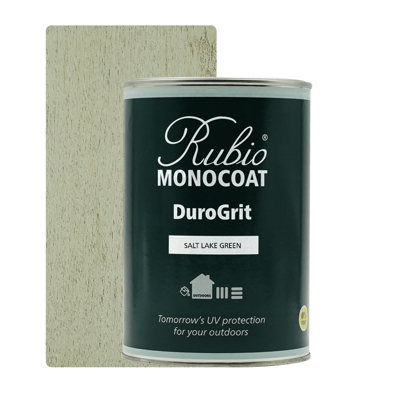Rubio Monocoat DuroGrit udendørs træolie i farven Salt Lake Green, 1 L